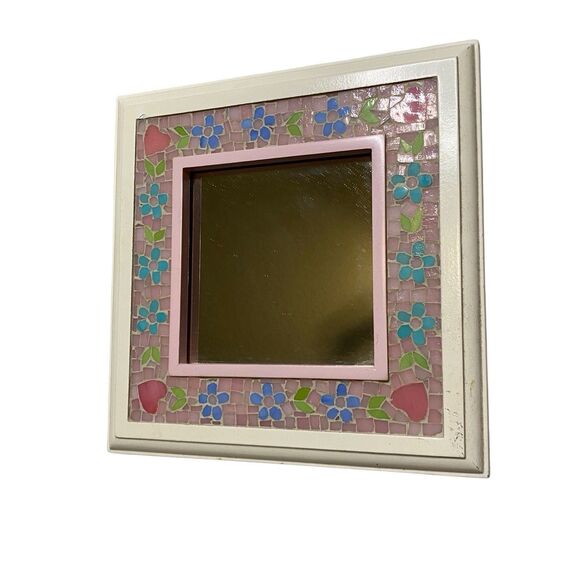 No Brand Other - Mosaic Hanging Mirror Wall Decor Home Floral Flower Boho Indie Teen Girls Kids